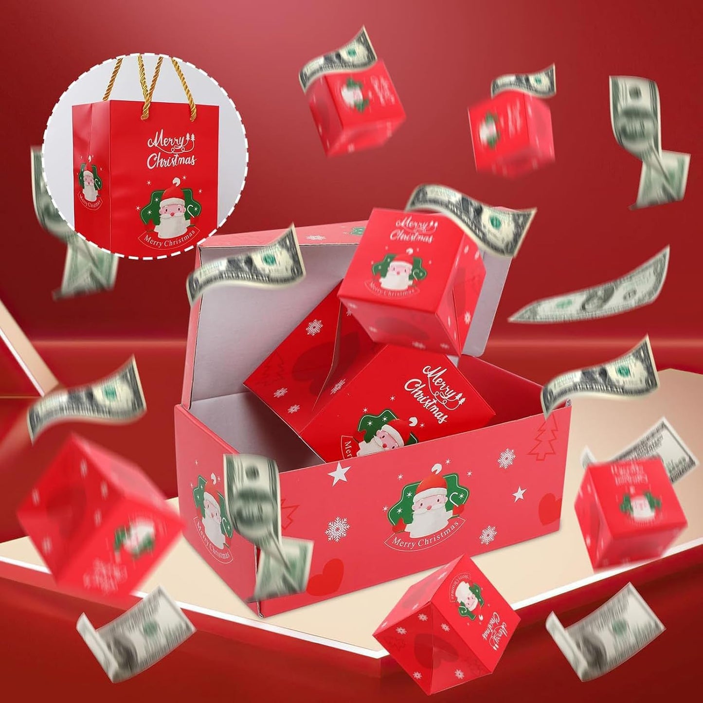 Christmas Exploding Money Gift Box